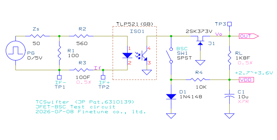 tlp521-jfet-bsc schematic